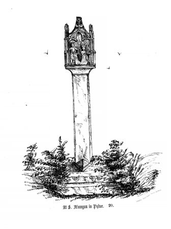 Cross. Monument Retro and old imageの写真素材