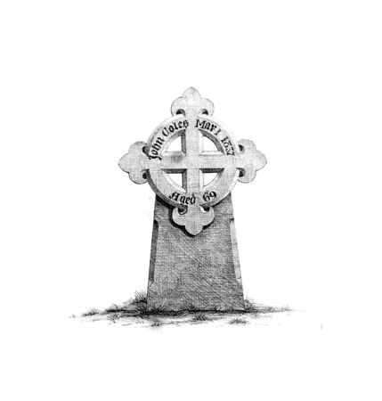 Cross. Monument Retro and old imageの写真素材