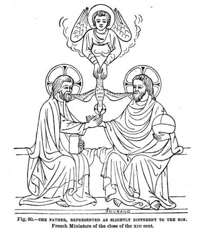 Christian illustration. Old imageの写真素材