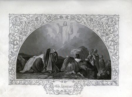 Christian illustration. Retro and old imageの写真素材