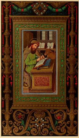 Christian illustration. Retro and old image