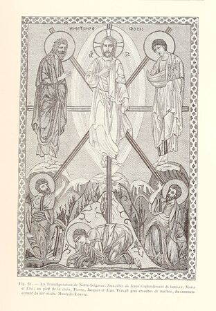 Christian illustration. Retro and old imageの写真素材