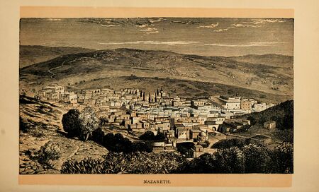 Christian illustration. Retro and old imageの写真素材