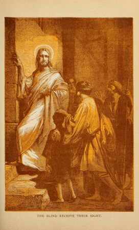 Christian illustration. Retro and old image