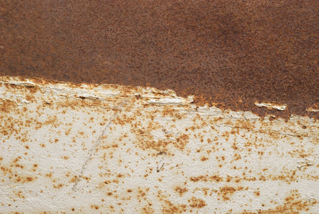 close up view of rusty metallic surfaceの写真素材