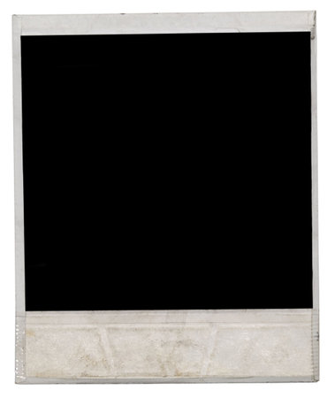 polaroid frame isolated on whiteの写真素材