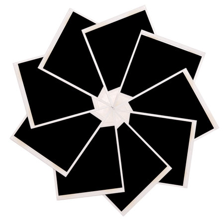 polaroids frames isolated on whiteの写真素材