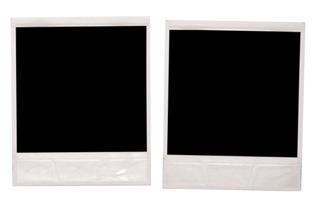 polaroids frames isolated on white