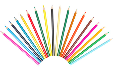 pencils isolated on white backgroundの写真素材