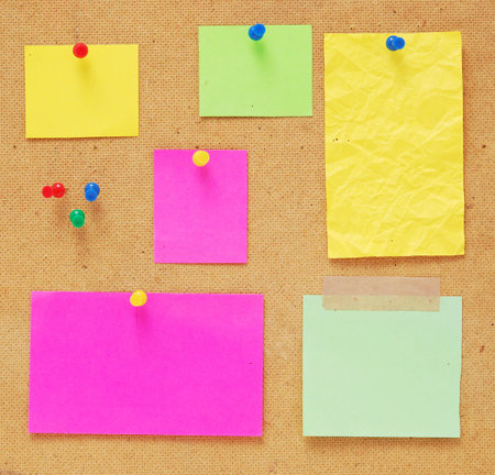 empty notes on wooden background