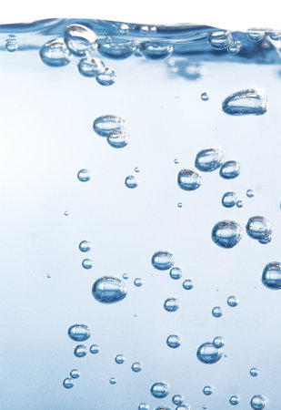 bubbles in water isolated on white