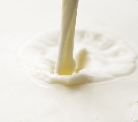 fresh milk pouringの写真素材