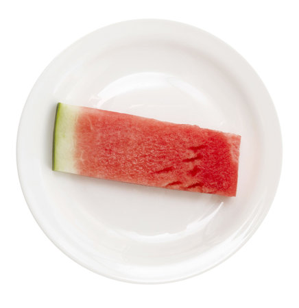 watermelon slice on a plateの写真素材