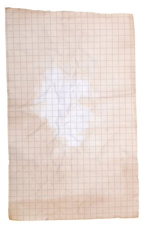 old paper isolated on whiteの写真素材