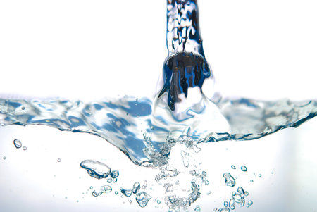 fresh water with bubblesの写真素材