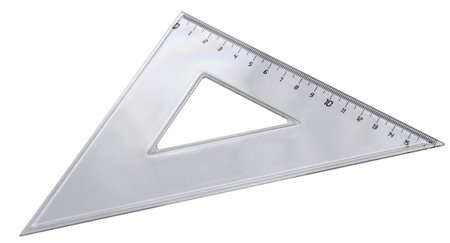 plastic ruler isolated on white