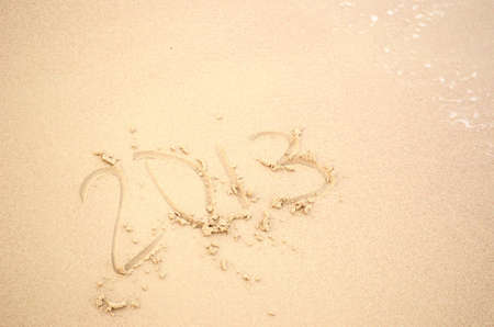 2013 on sand beachの写真素材