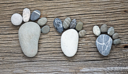 pebble family conceptの写真素材
