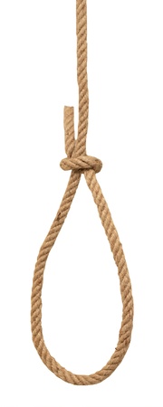 loop knot isolated on white backgroundの写真素材