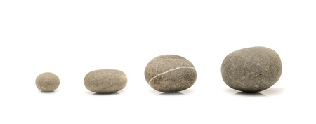 round stones isolated on white background