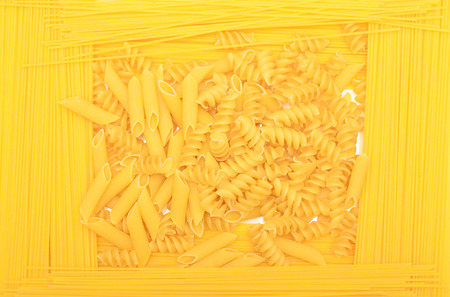 close up shot of raw pastaの写真素材