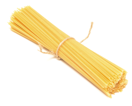 spaghetti isolated on white backgroundの写真素材