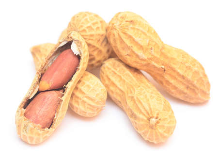 peanuts isolated on white background