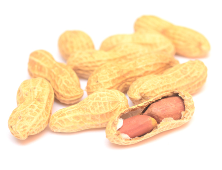peanuts isolated on white background