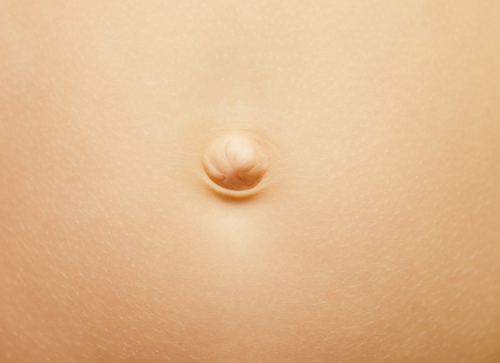 close up of baby navelの写真素材