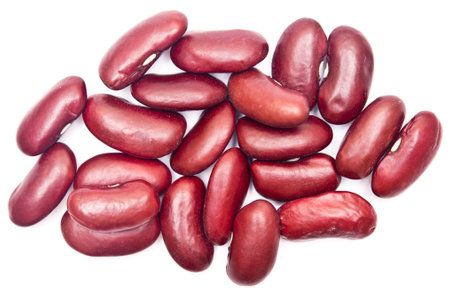 red kidney beans isolated on white background