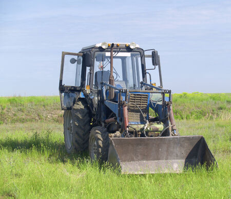tractor in field