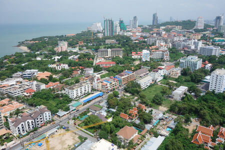 Pattaya, Thailand bird eye viewのeditorial素材