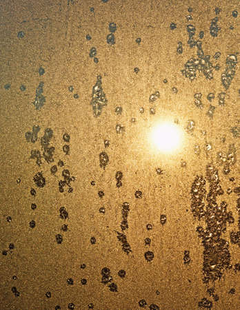 ice pattern and morning sunlightの写真素材