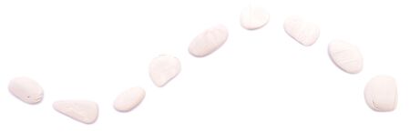 pebbles isolated on whiteの写真素材