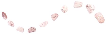 pebbles isolated on whiteの写真素材