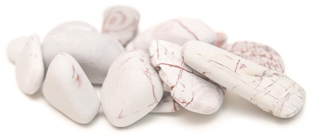 pile of stones isolated on white backgroundの写真素材