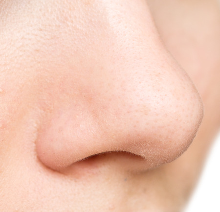 close up of woman noseの写真素材