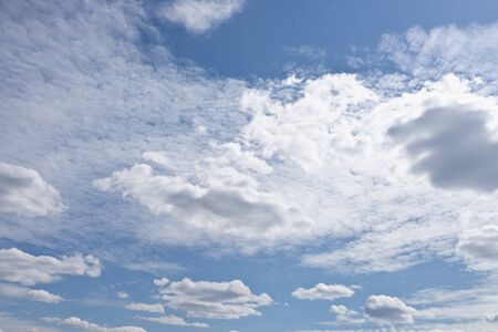 real blue sky with clouds