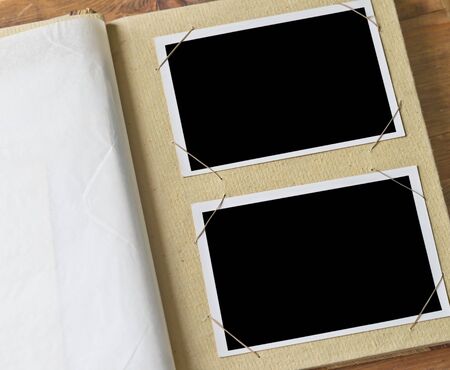 empty photos in photo albumの写真素材