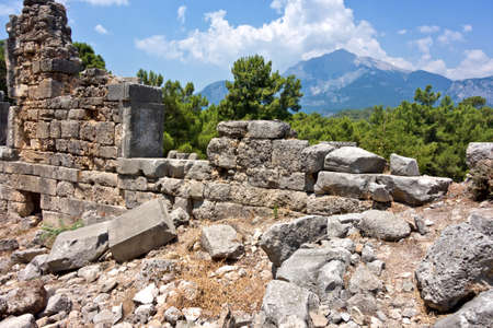Ruins of the ancient city at Phaselisの写真素材