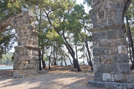 Ruins of the ancient city at Phaselisの写真素材