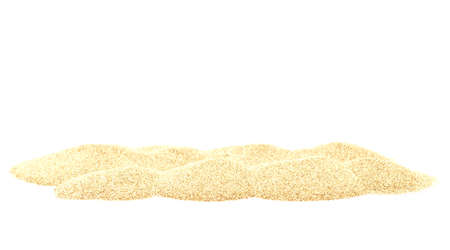 sand pile isolated on white backgroundの写真素材