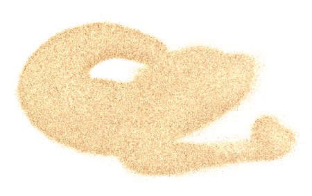 sand pile isolated on white backgroundの写真素材