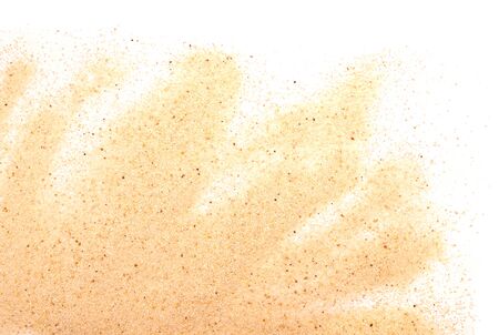 sand pile isolated on white backgroundの写真素材