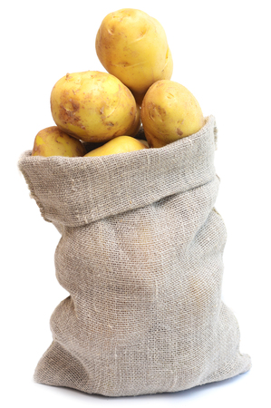 potato isolated on white backgroundの写真素材