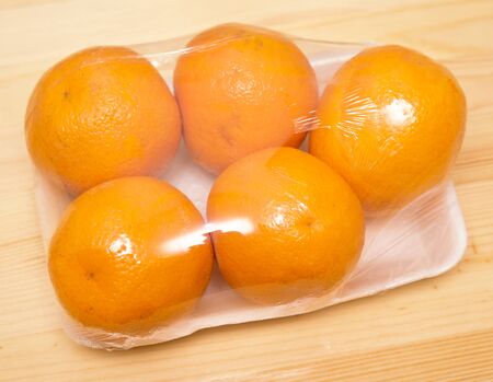 packed orangesの写真素材