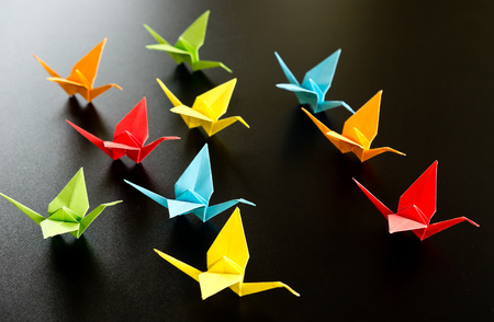 origami birdsの写真素材
