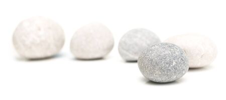 round stones isolated on a white background