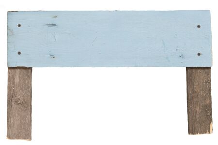 wooden sign isolated on white backgroundの写真素材