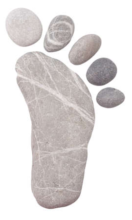 stone foot isolated on a white background